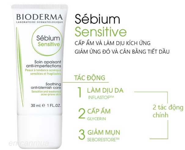 Review kem duong am Bioderma Sébium Sensitive